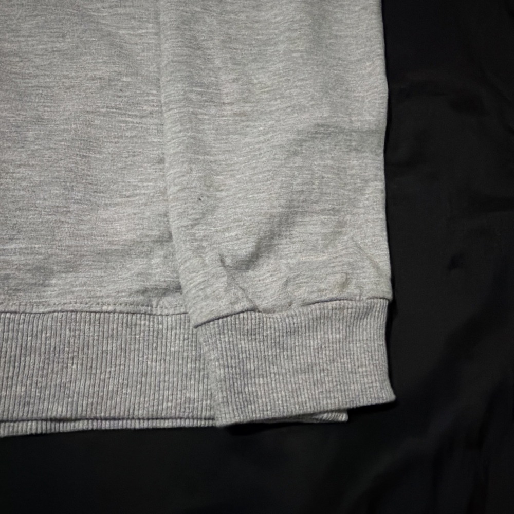 Nike x Stussy Sweatshirt Heather Gray Embroidered Logo Crewneck Mens Streetwear - Picture 5 of 6